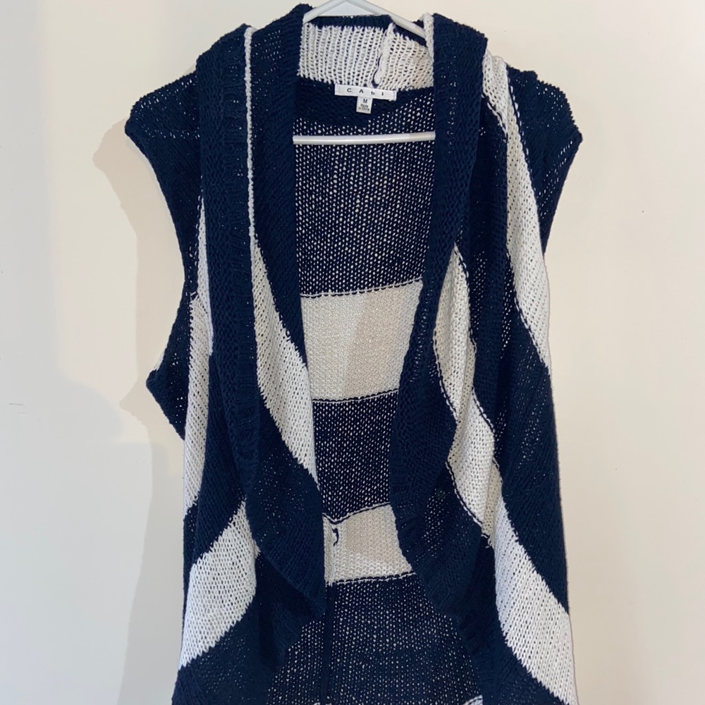 Blue & White Striped Vest